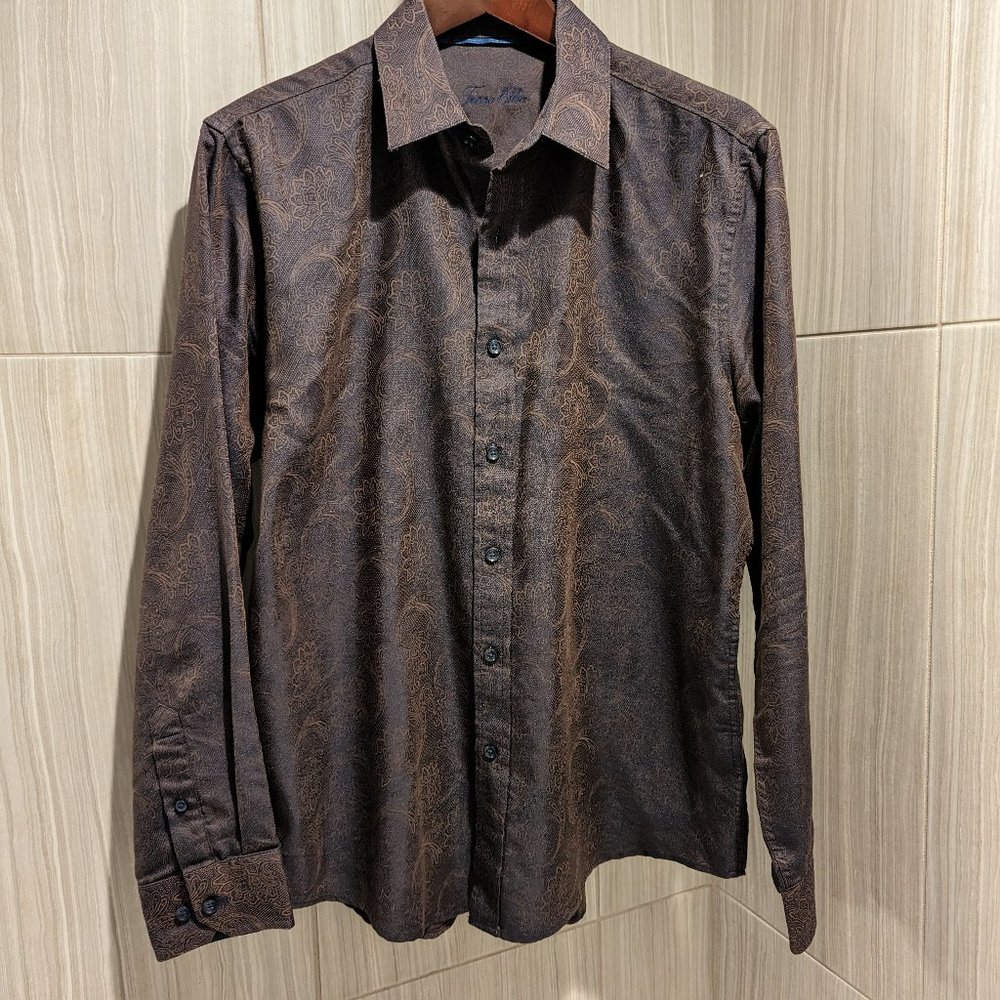 Tasso Elba Long Sleeve Floral Pattern Shirt
